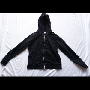 H&M basic black zip up hoodie XS